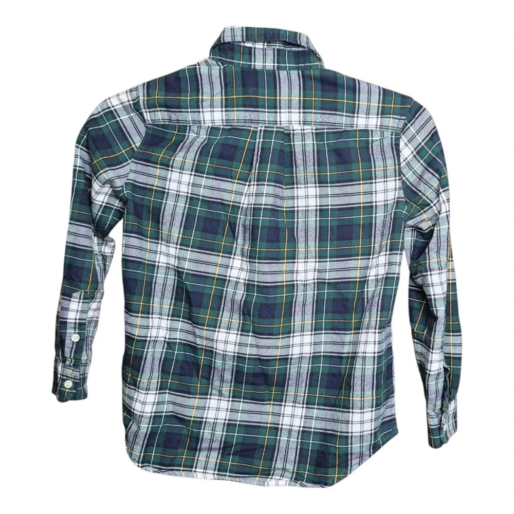 Ralph Lauren Boys 7 Performance Flannel Shirts Plaid Button Down Lot of 2